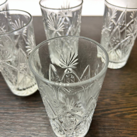 Стаканы для напитков. Качественный хрусталь, рисунок от формы. Винтаж, СССР. Цена за 1шт. Картинка 6